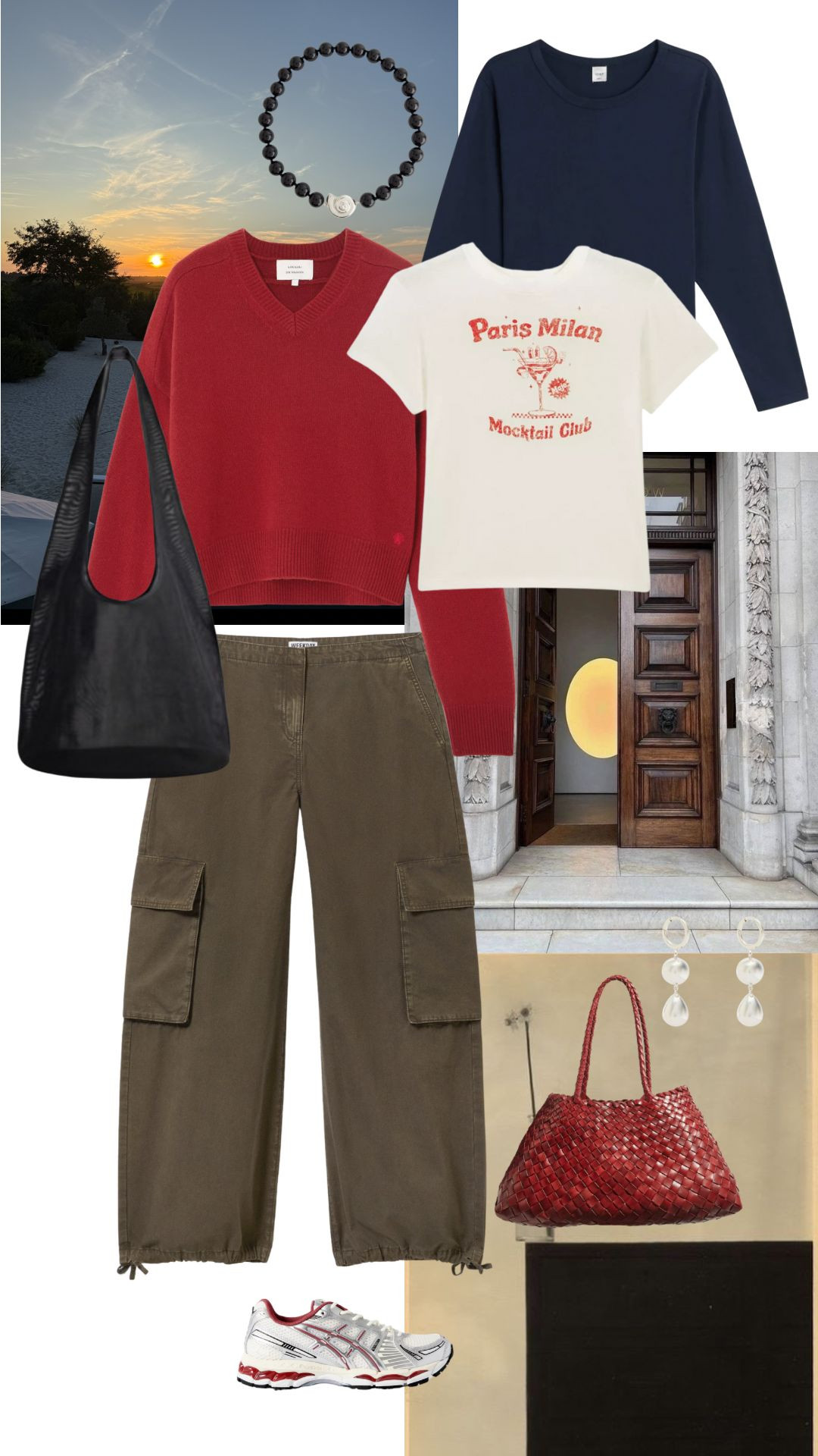 Autumn Outfits made easy with classic T-shirts, knitwear and cargo trousers! Autumn Outfits Burgundy Asics Dragon Diffusion 

 #LTKuk #LTKautumn #LTKwinter