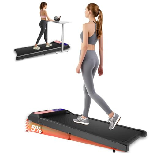 Walking Pad Treadmill, Under Desk Treadmills with Incline for Home Office,2.5 HP Portable Walking Machine with 265 LBS, Remote Control, LED Display | Amazon (US)