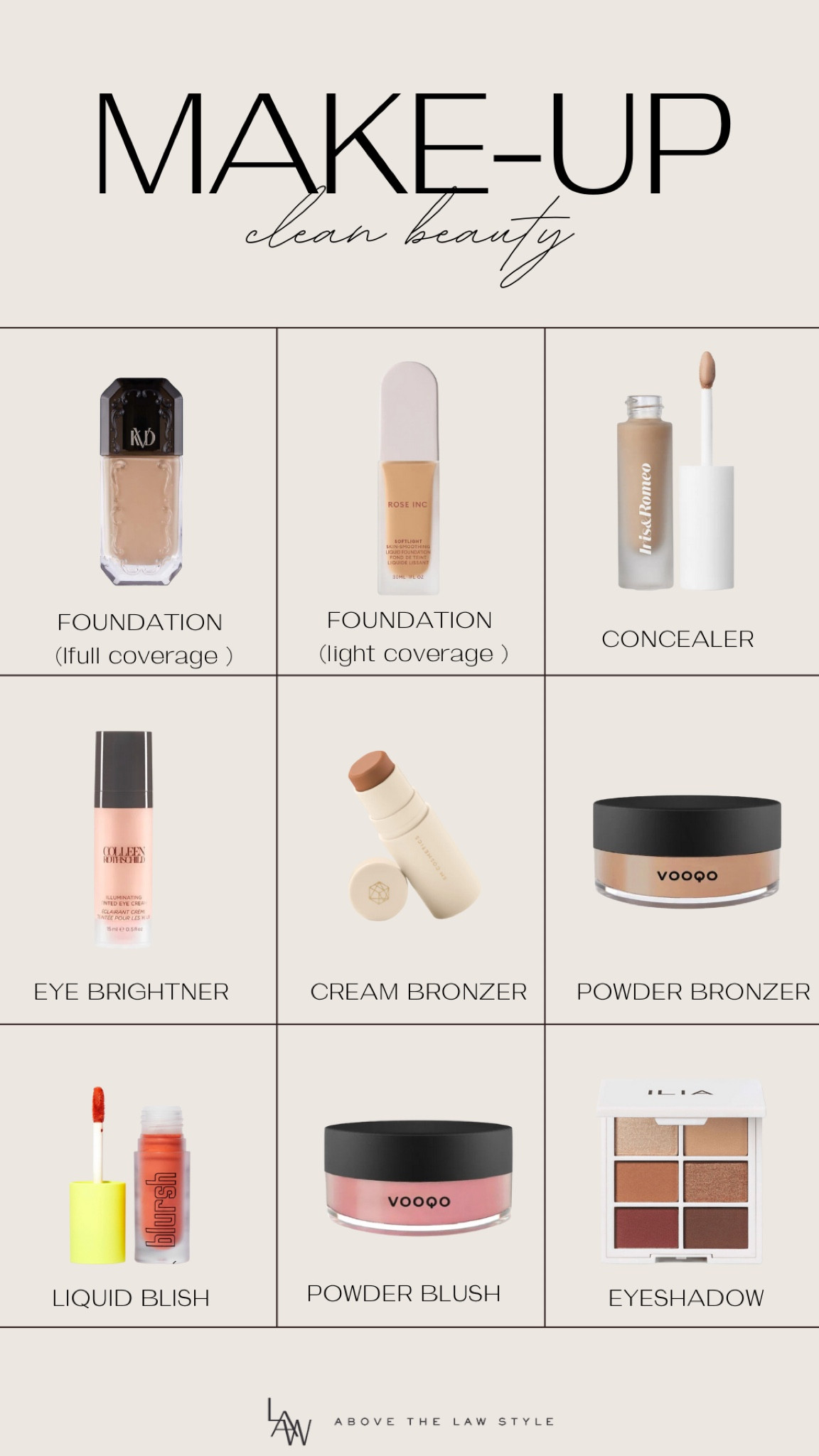 Clean Make-up (unable to link powder brush + bronzer - brand is Vooqo)

#LTKFindsUnder100 #LTKBeauty #LTKFindsUnder50