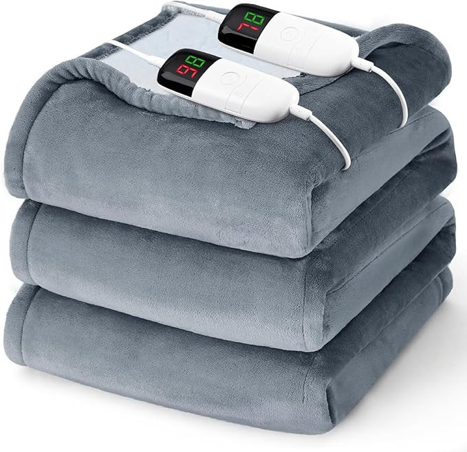 Heated Electric Blanket Queen Size - 84" x 90" Heating Blanket with Dual Control, 10 Levels & 8 H... | Amazon (US)
