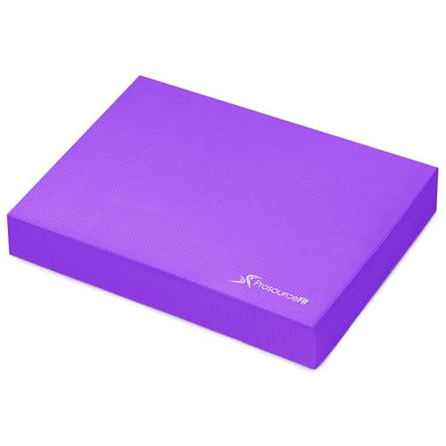 ProsourceFit Exercise Balance Pad ? Non-Slip Cushioned Foam Mat & Knee Pad for Fitness and Stability Training, Yoga, Physical Therapy 15.5?x12.75?, Purple | Amazon (US)