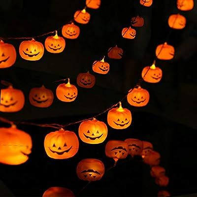 Amazon.com: Halloween String Lights, LED Pumpkin Lights, Holiday Lights for Outdoor Decor,2 Modes... | Amazon (US)