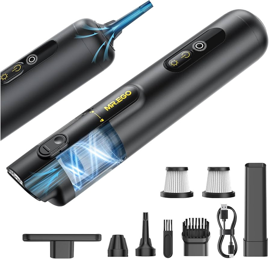 Mr.ego Car Vacuum Portable Cordless, 26000Pa High-Power Handheld Vacuum & Air Duster with Brushle... | Amazon (US)
