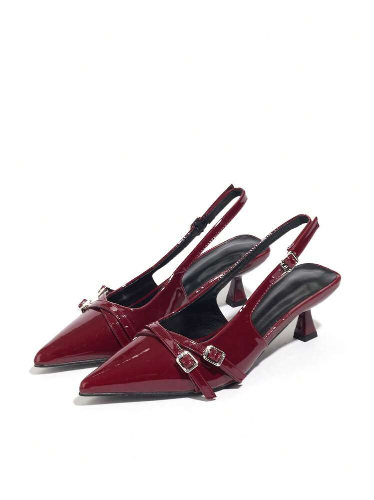 Red kitten heel | SHEIN