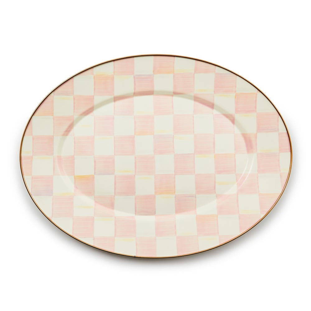 Rosy Check Medium Oval Platter | MacKenzie-Childs