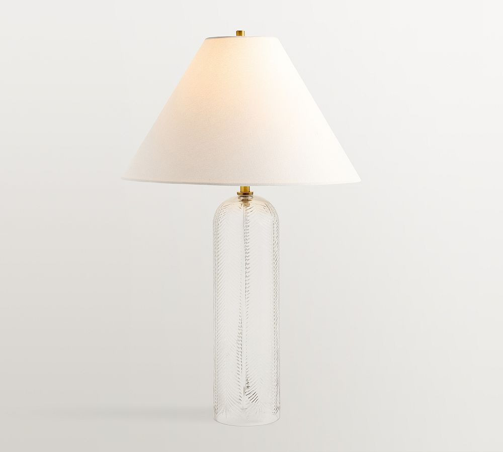 Evangeline Glass Leaf Table Lamp (27") | Pottery Barn (US)
