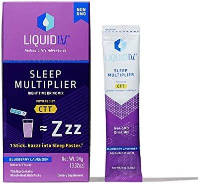 Liquid I.V. Sleep, Clean Sleep Support, Fast Acting, Natural Melatonin, L-theanine, Valerian Root... | Amazon (US)