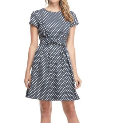 Gal Meets Glam Collection Amy Polka Dot Fit & Flare Dress Graduation Bow Retro 4  | eBay | eBay US