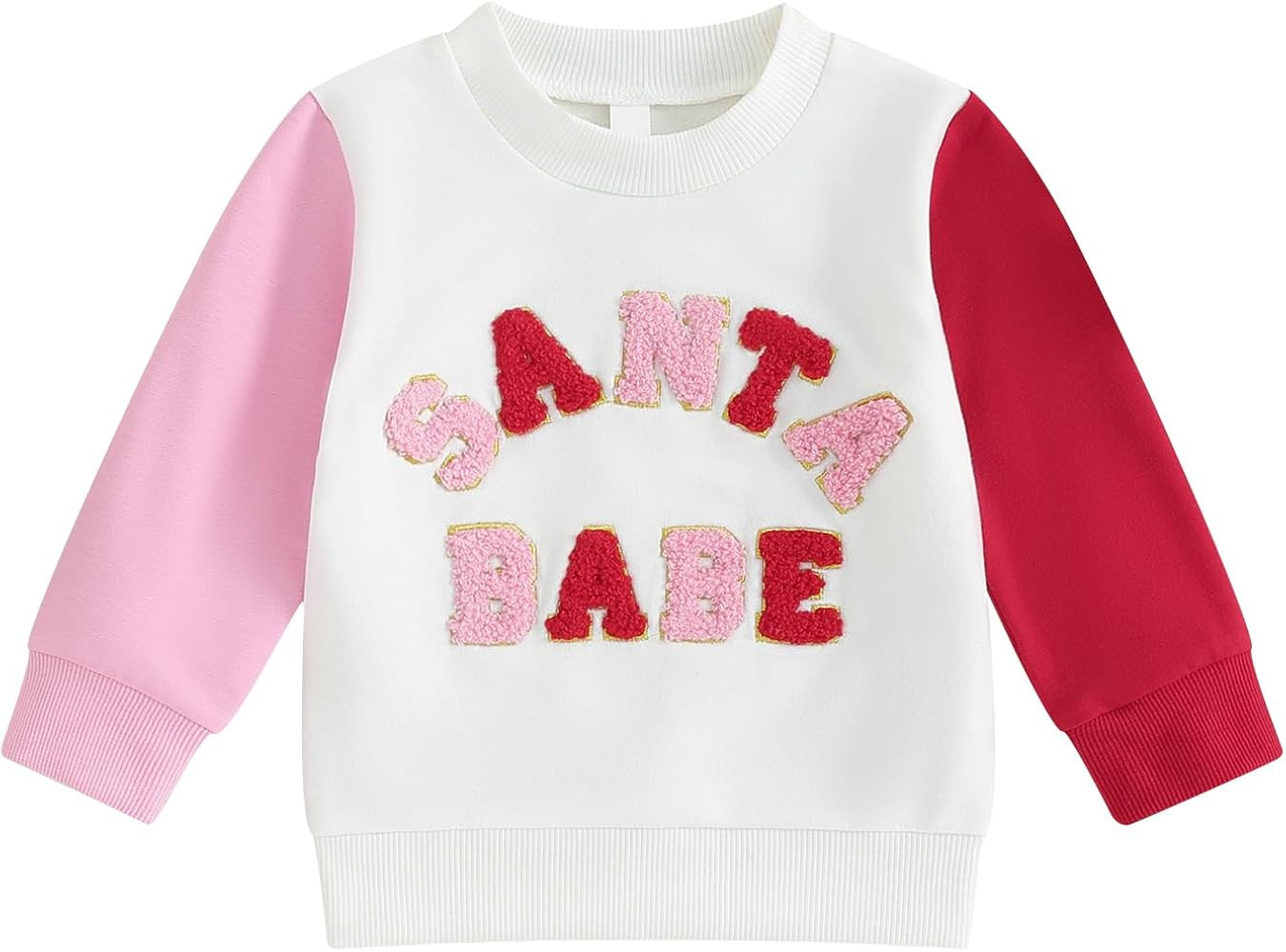 ZyHwShine Toddler Christmas Shirt Baby Girl Santa Clause Sweatshirt Merry Christmas Crewneck Pullove | Amazon (US)