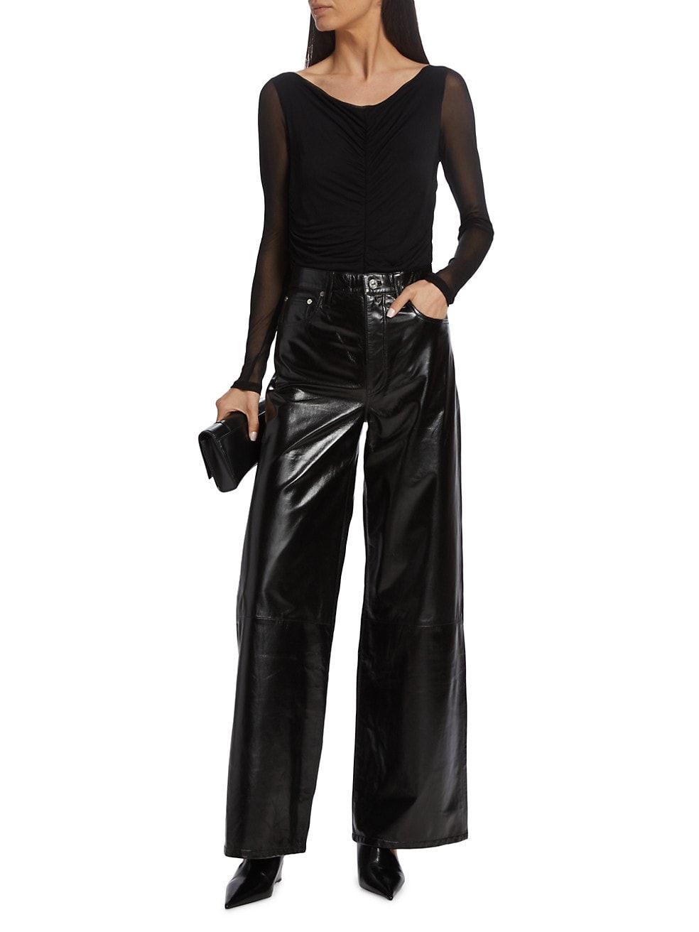 Annina Patent Leather Trousers | Saks Fifth Avenue