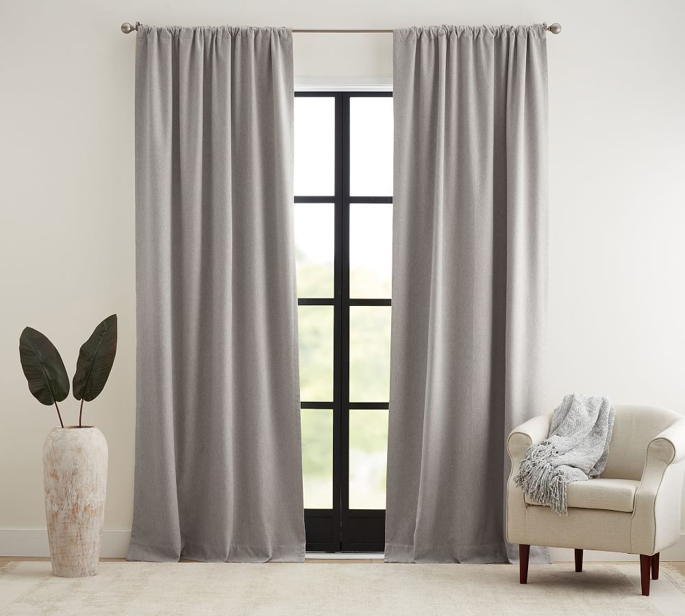 Peace &amp;amp; Quiet Noise-Reducing Blackout Curtain, 50 x 96&amp;quot;, Gray | Pottery Barn (US)