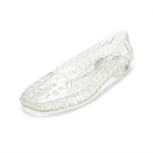 Heavenly Jelly Classic Clear/Slip on Dress Sandals, Squared Toe Flats, Jellies, Jelly Shoes for Women/Size 7.5 | Amazon (US)