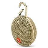 JBL CLIP 3 - Waterproof Portable Bluetooth Speaker - Sand, 6.5 x 4.3 x 2.2 | Amazon (US)