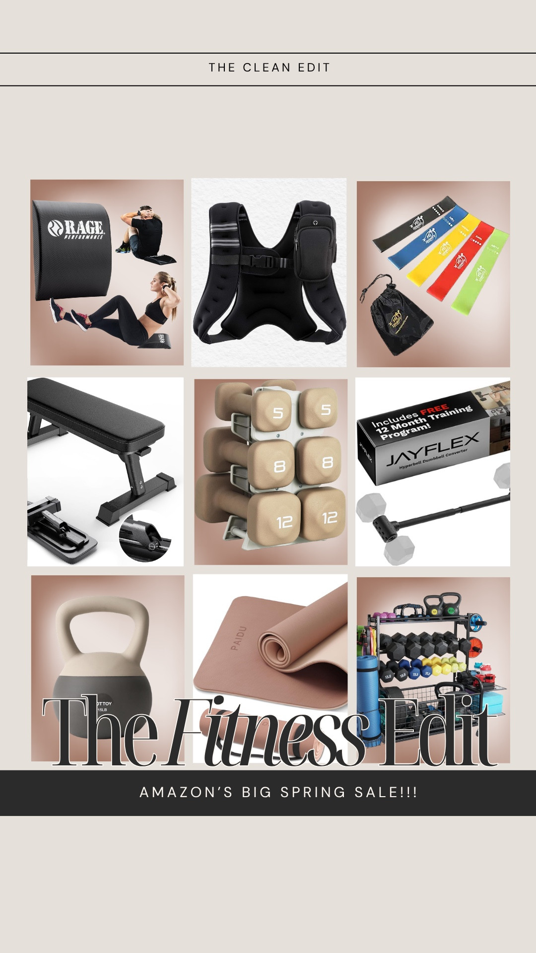 AMAZON BIG SPRING SALE | The Fitness Edit — my go-to Amazon fitness essentials, from dumbbells and bars to weighted vests, mats, and bands. Everything you need to crush your fitness goals—right at home.

#LTKfitnessgoals #LTKSaleAlert #LTKActive