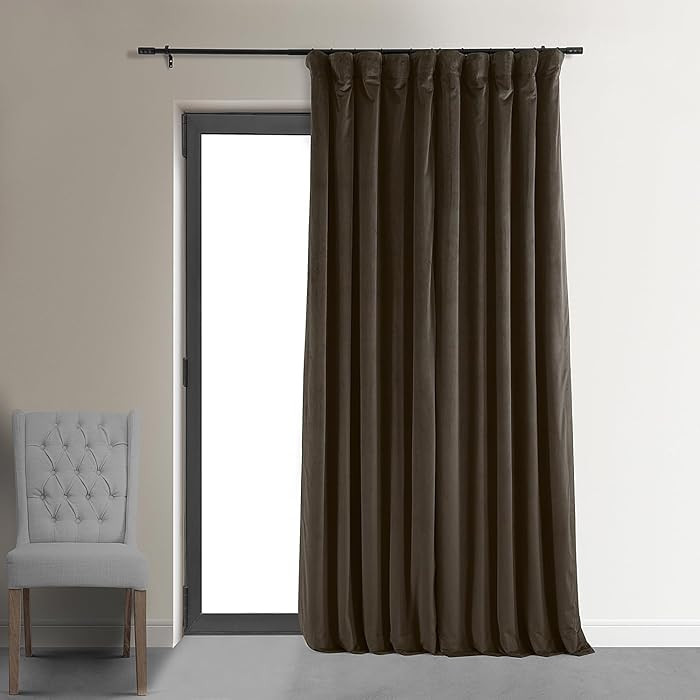 HPD Half Price Drapes Signature Velvet Thermal Blackout Curtains for Living Room 120 Inch Long (1... | Amazon (US)