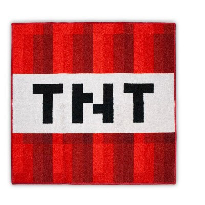 Ukonic Minecraft TNT Block Indoor Area Rug | TNT Block Minecraft Rug | 39-Inch Square Area Rug | Target