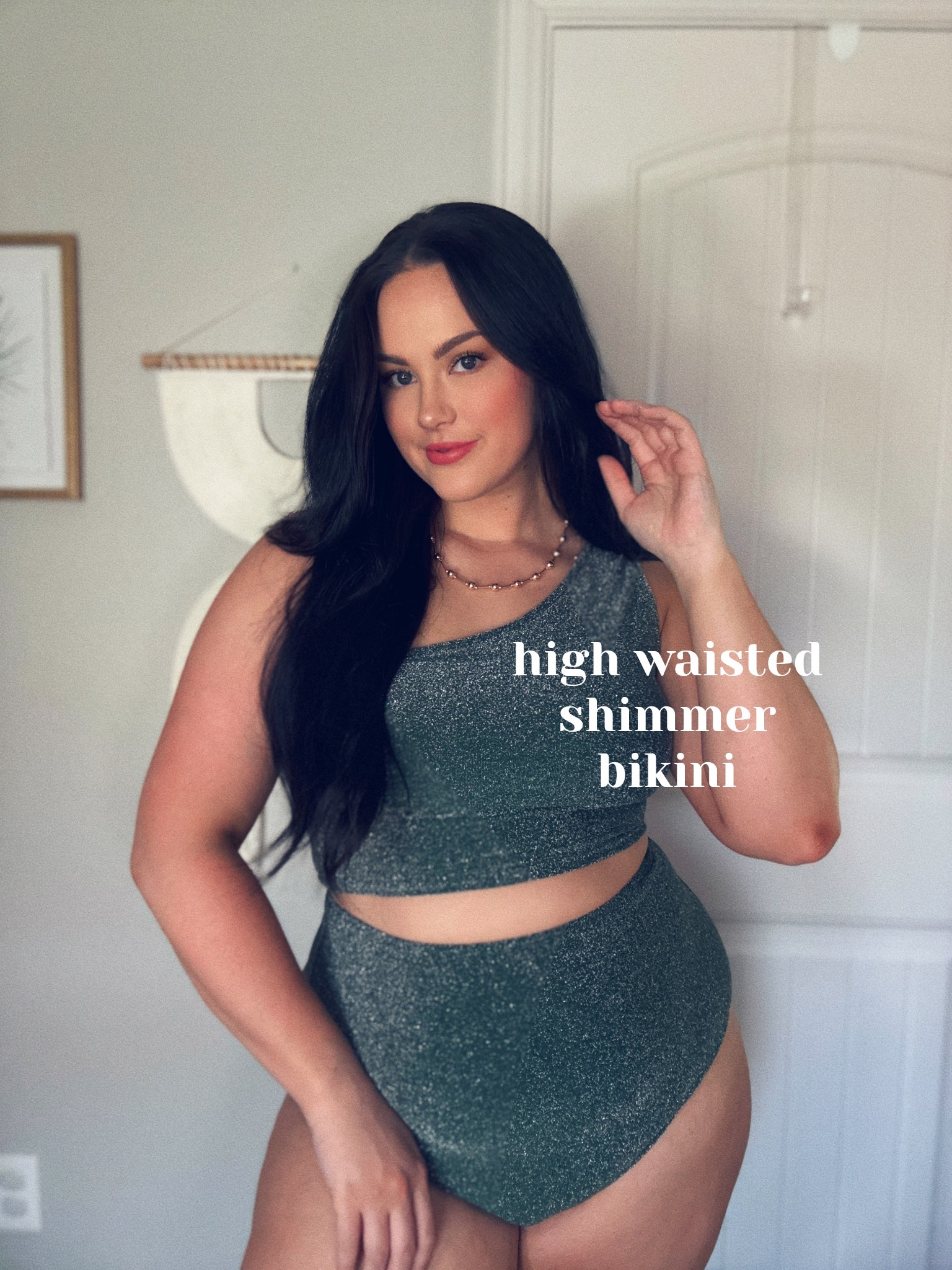 LOVE the shimmer fabric of these two piece - super high waisted & the one shoulder top actually has enough support. Wearing XL in the top & XXL in the bottoms 

#LTKSwim #LTKStyleTip #LTKMidsize