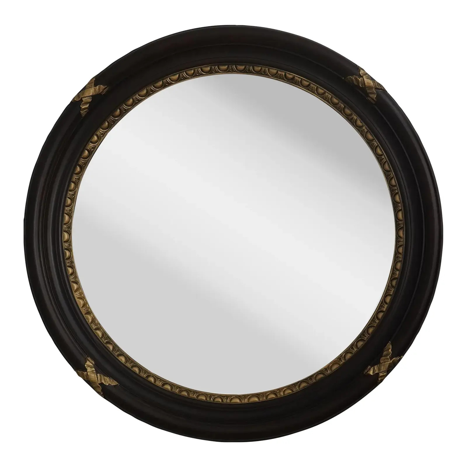 Round Large Regency Style Beveled Mirror | Chairish