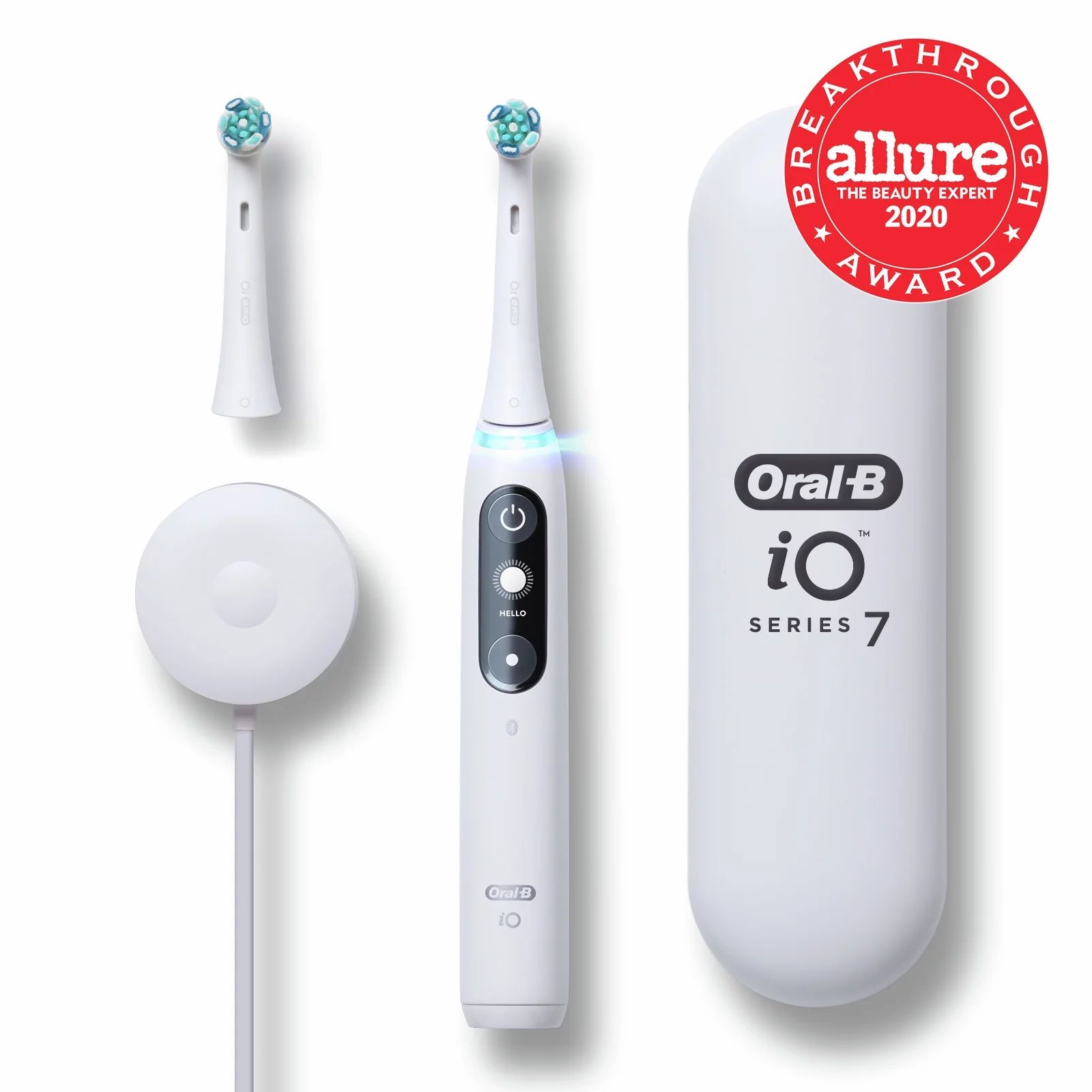Oral-B iO Series 7 Electric Toothbrush with 2 Brush Heads, White Alabster | Walmart (US)