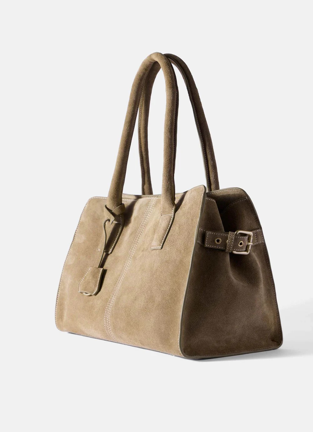 Rue Grey Suede Tote Bag | Mint Velvet