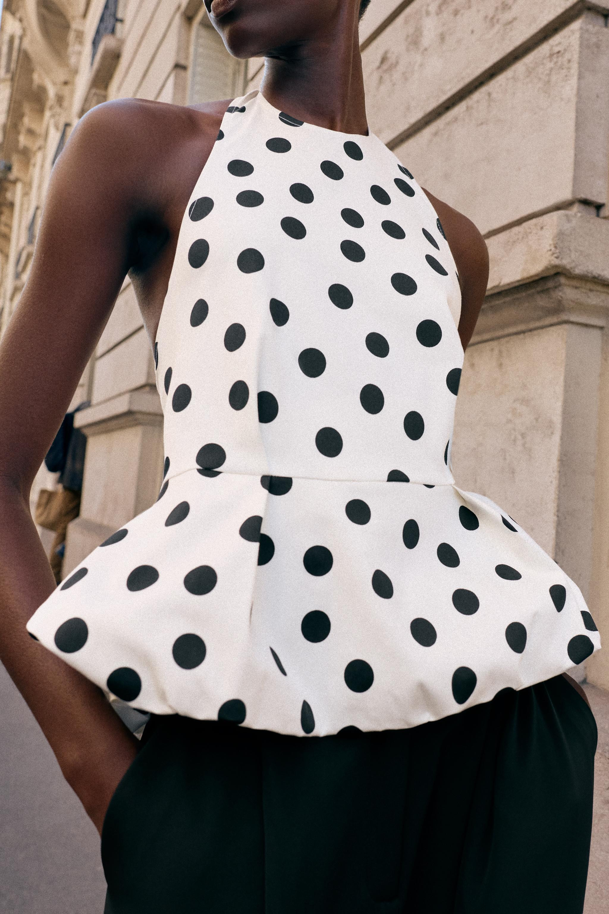 POLKA DOT BALLOON TOP | Zara US