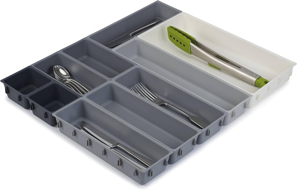 Joseph Joseph Blox 10 Piece Plastic Storage Trays Organizer Grey | Amazon (US)