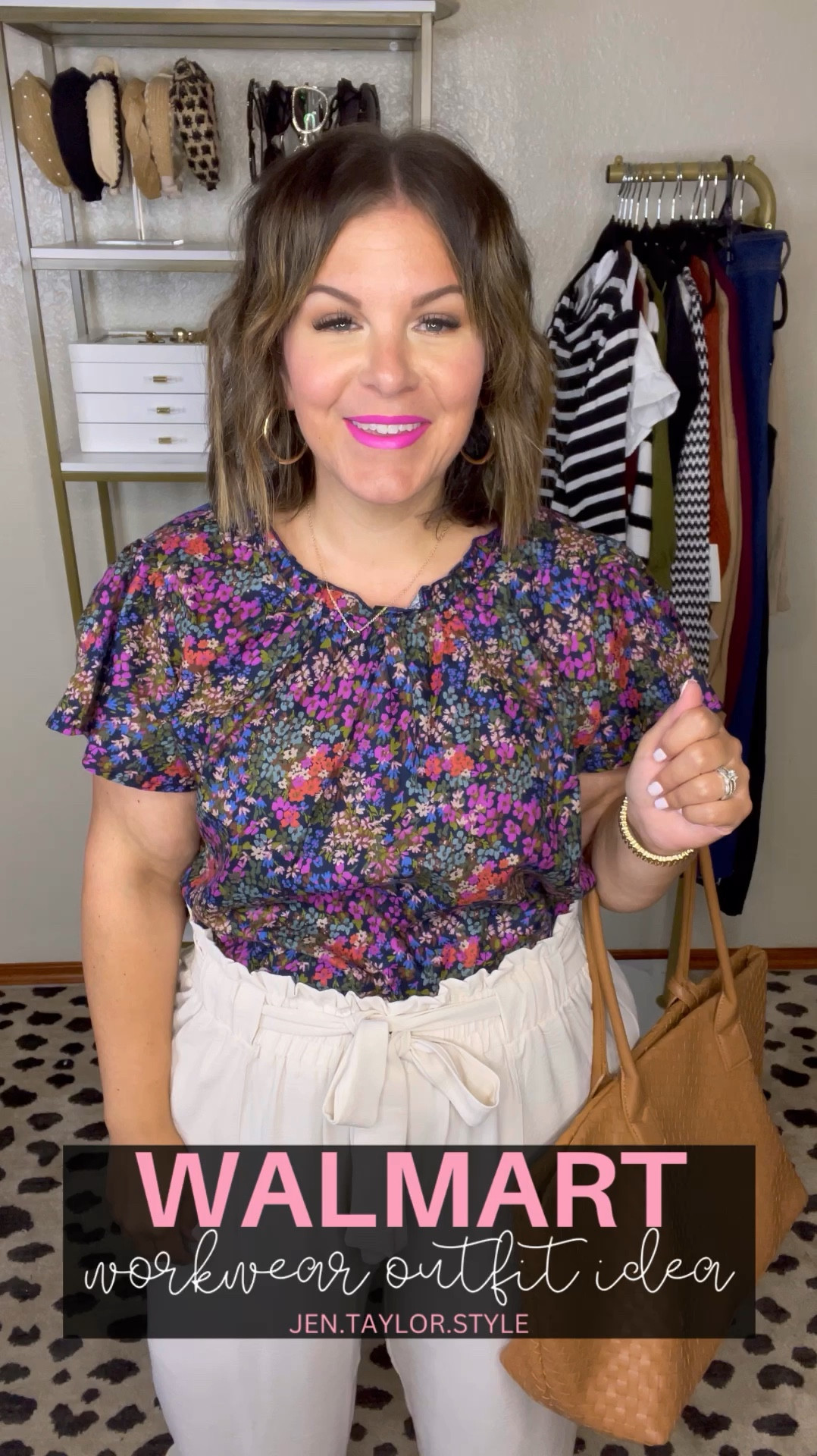Walmart back to school teacher outfit that you can take from summer to fall! Also perfect for any business casual workwear situation! Pants come in regular and plus and are only $20. Jen is wearing the top in XL and cardigan in L. 

#LTKBacktoSchool #LTKOver40 #LTKMidsize