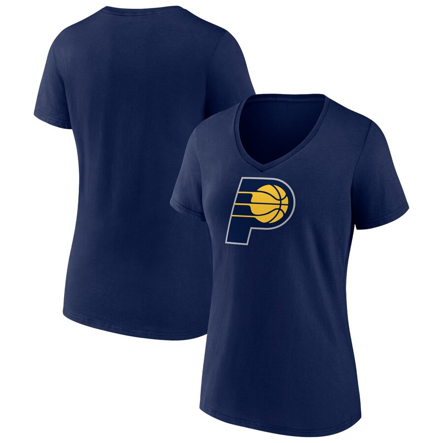 Indiana Pacers Women's Primary Logo V-Neck T-Shirt - Navy | Fanatics