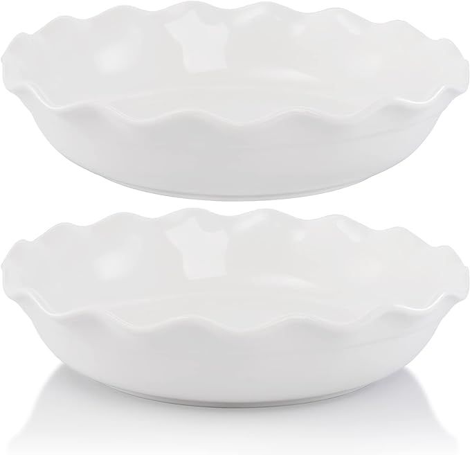 AVLA 2 Pack Ceramic Pasta Bowls, 36 Oz Porcelain Deep Salad Soup Serving Bowls, 9 Inch Ceramic Di... | Amazon (US)