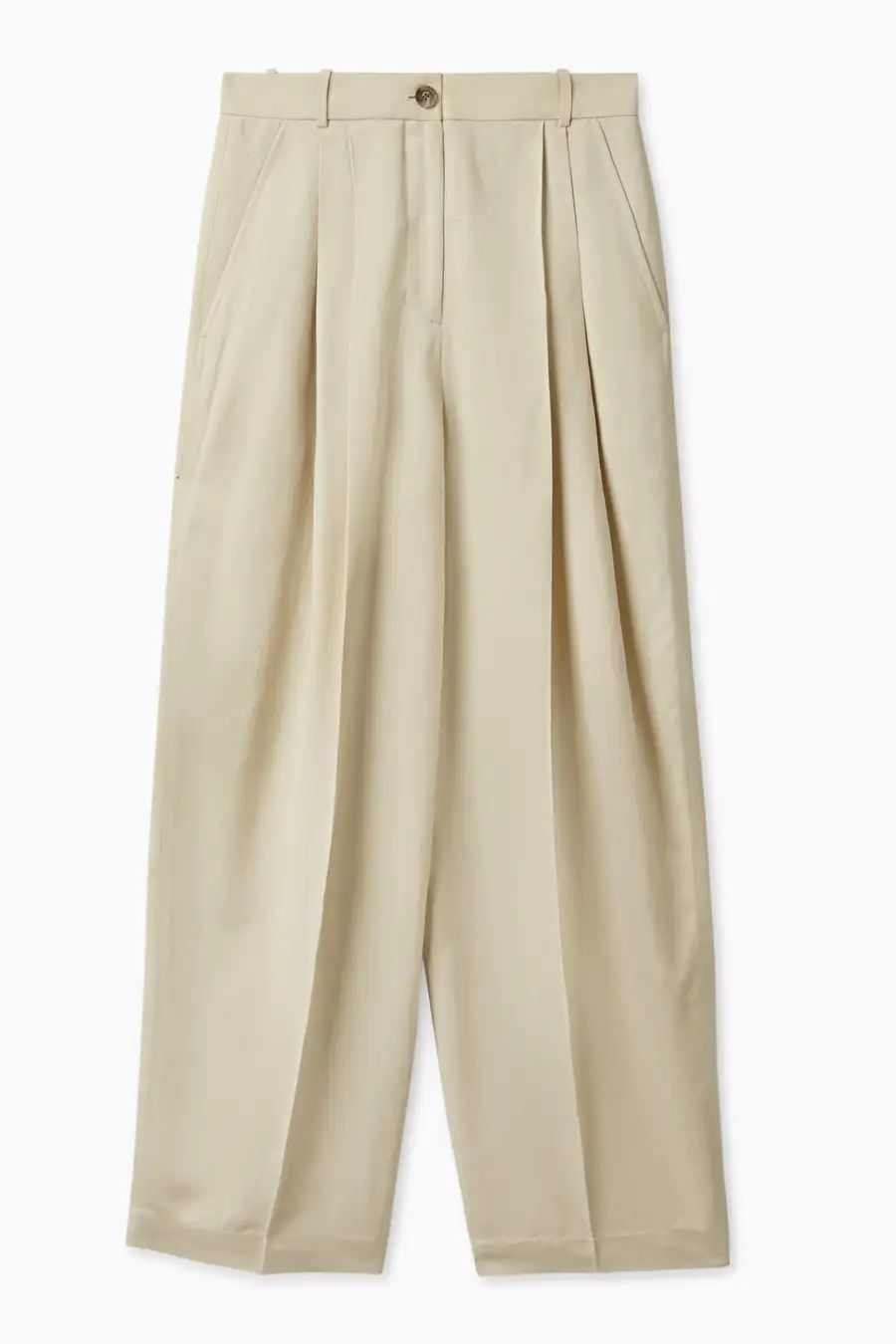 RELAXED-FIT TAILORED TROUSERS - LIGHT BEIGE - COS | COS (EU)