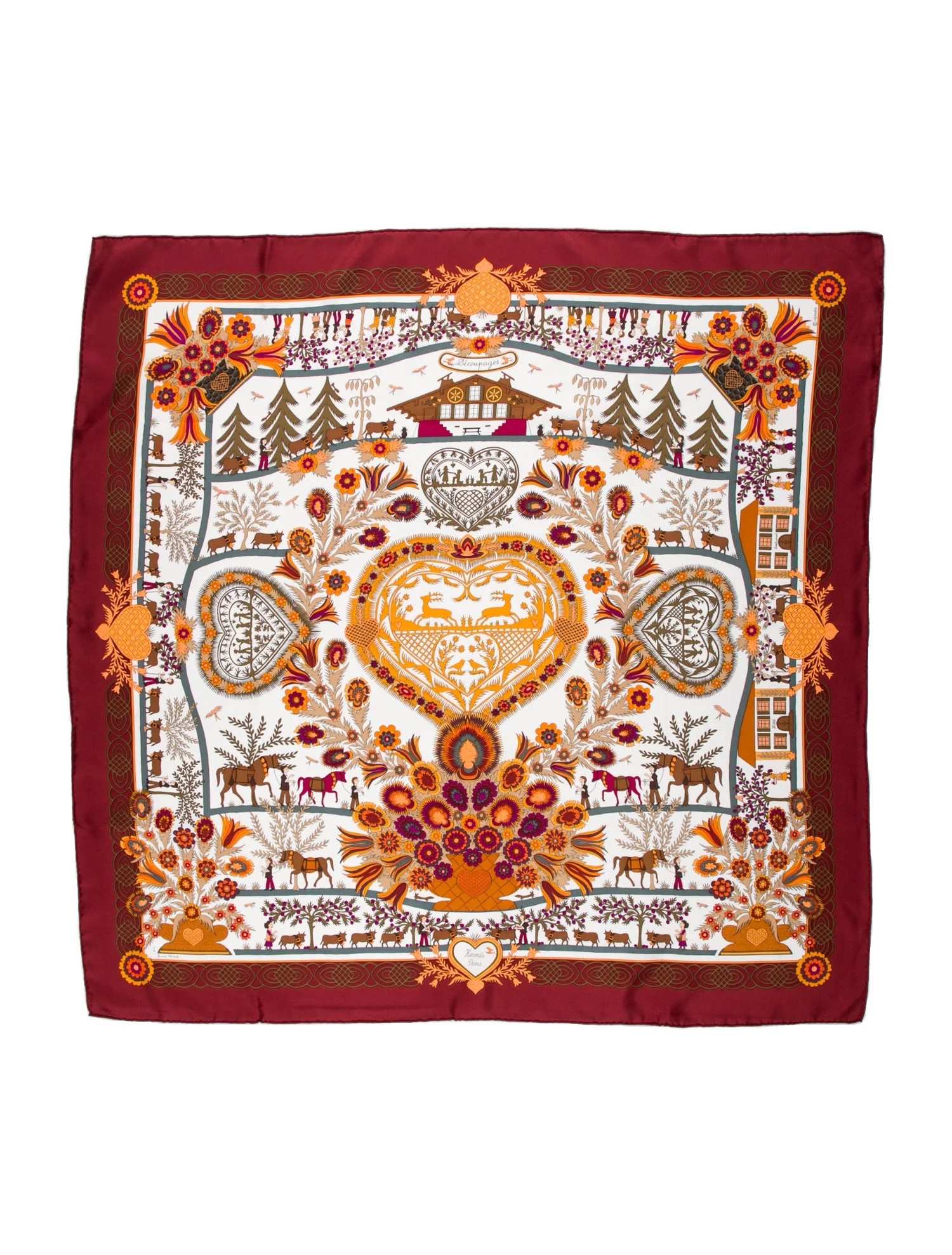 Découpages Silk Scarf w/ Tags | The RealReal