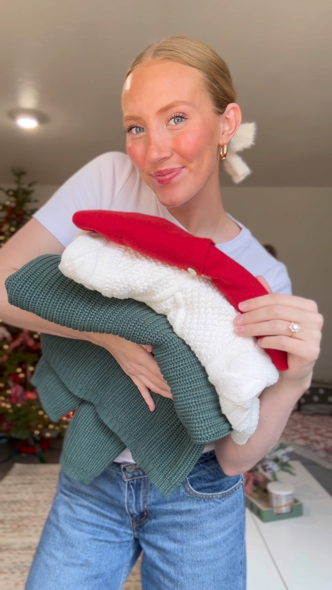 FESTIVE TOP HAUL !! ❤️🤭 These tops are perfect for the holidays! Red, white, & green! Make sure to use code INFG-25EMREEMAYY10 to receive 10% off your first purchase at Quince!

Gift Guide. Winter Outfit Inspo. Festive Outfits.  Holiday Outfits.  Christmas Sweaters.  Cardigans.  Organic Cotton.  Mongolian Cashmere.  Red Cardigan.  Green Sweater.  White Cable Knit Sweater.  Clothing Haul. Modest Outfits.  Garment Friendly.  Pinterest Outfits. 

#LTKHoliday #LTKGiftGuide #LTKSeasonal