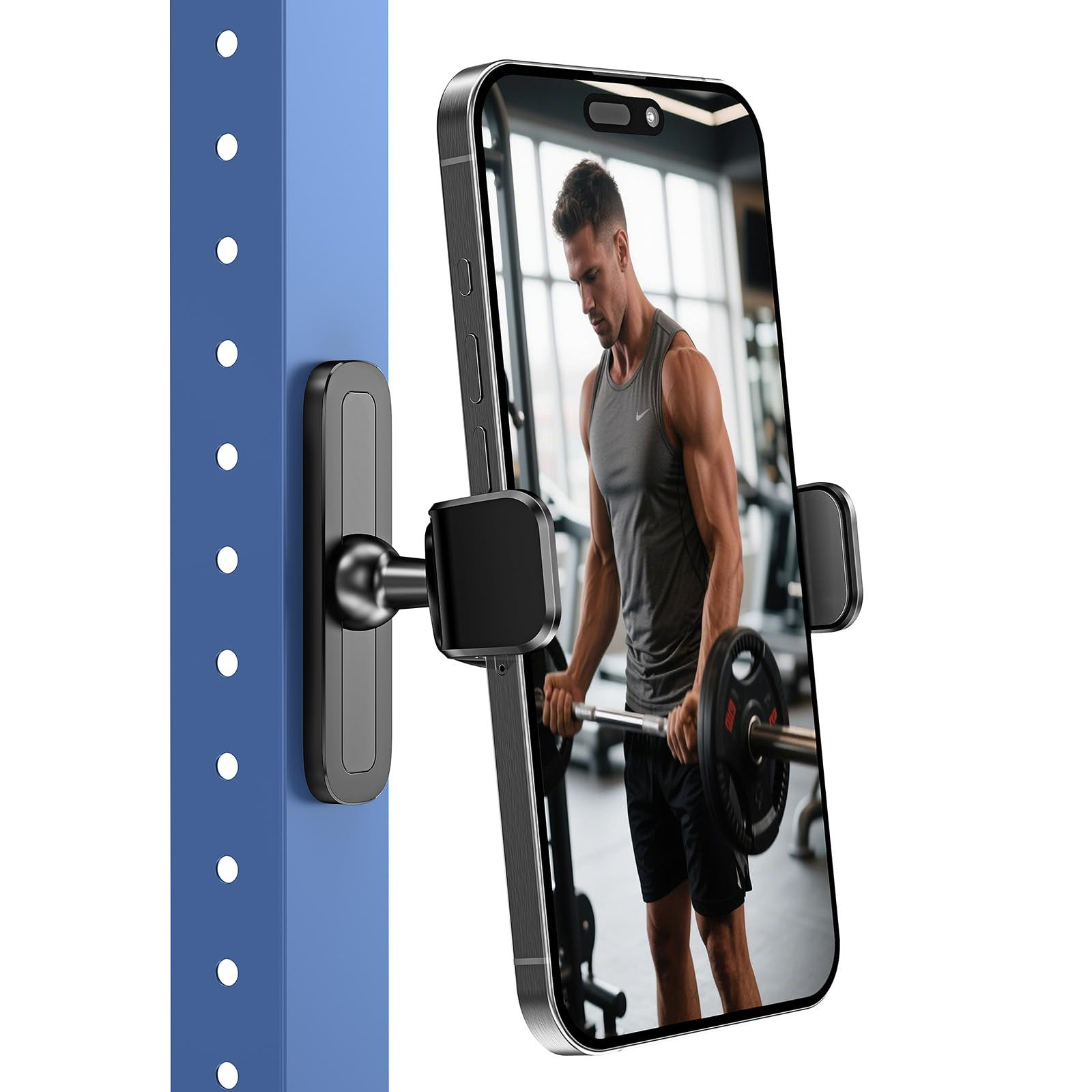 APPS2Car Magnetic Phone Holder for Gym, Alloy Base and Joint for Strong Hold, 360° Adjustable, C... | Amazon (US)