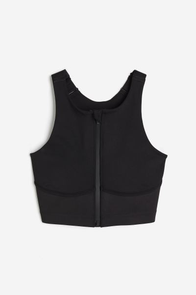 DryMove™ High Support Zipped sports bra | H&M (UK, MY, IN, SG, PH, TW, HK)