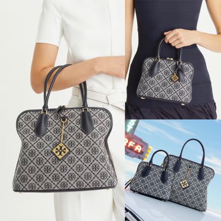 New from Tory Burch—- a ladylike take on the classic doctor bag in T Monogram jacquard and a new mini silhouette. 

#LTKworkwear #LTKitbag #LTKSeasonal