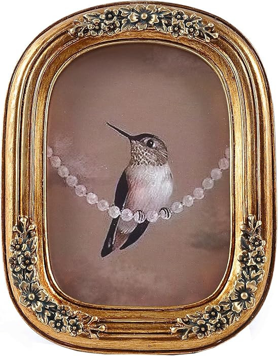 SIKOO 2.5x3.5 Mini Vintage Picture Frames Antique Small Picture Frame Table Top and Wall Mount Di... | Amazon (US)