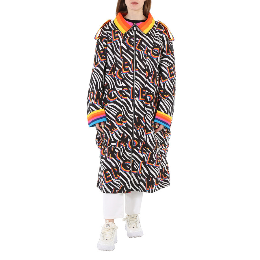 Moncler Richard Quinn Zebra Logo-print Ava Coat, Brand Size 0 (X-Small) | Jomashop.com & JomaDeals.com