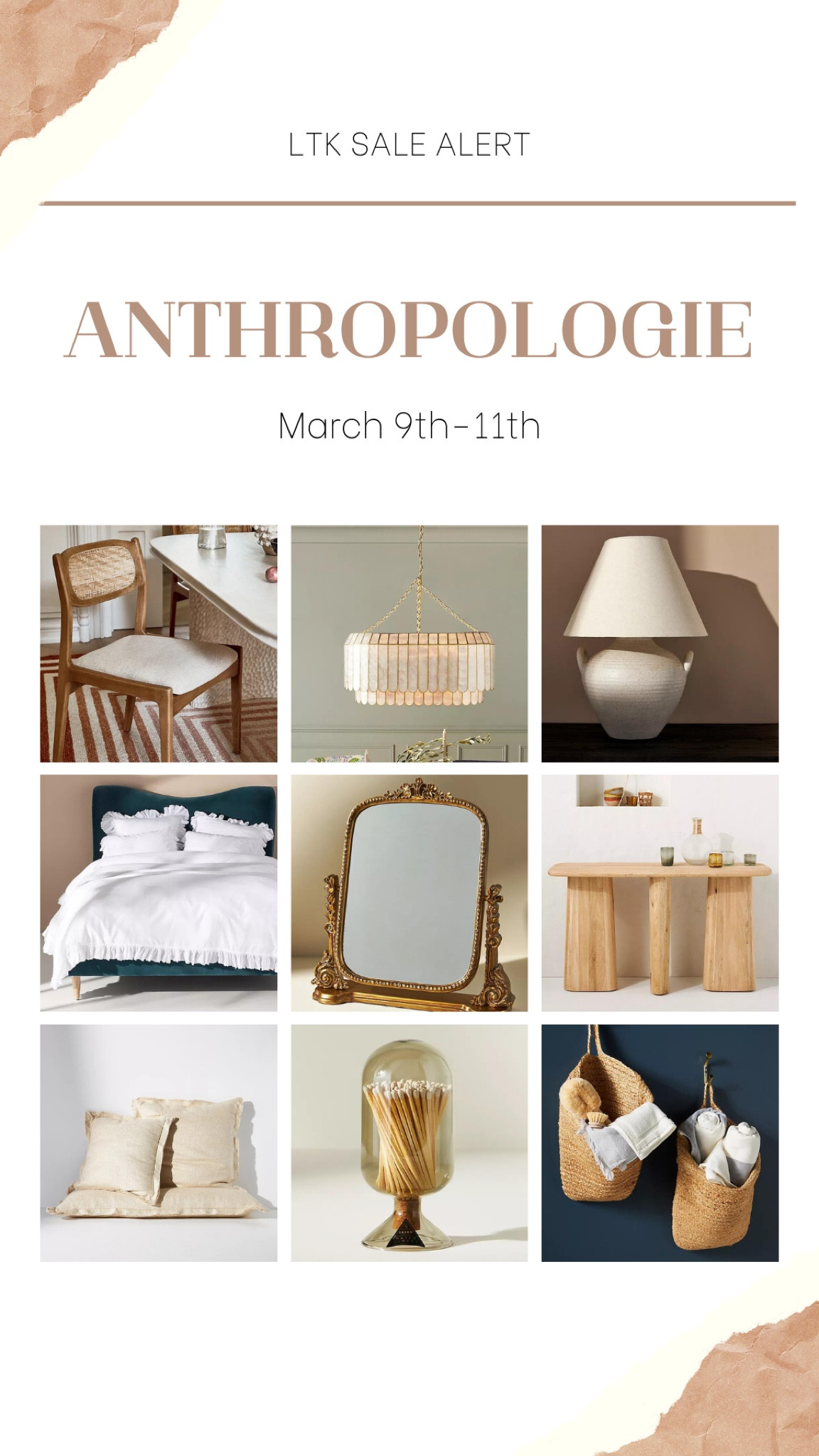 My #LTKsale favorites are now live! This is an exclusive sale for LTK followers only! Starts March 9th through the 11th. Keep coming back to my page to see all of my selections during the sale 💕  #anthropology #salealert #shopnow #exclusivesale #anthropologyhome #homedecor #home #decor 

#LTKFind #LTKSale #LTKsalealert