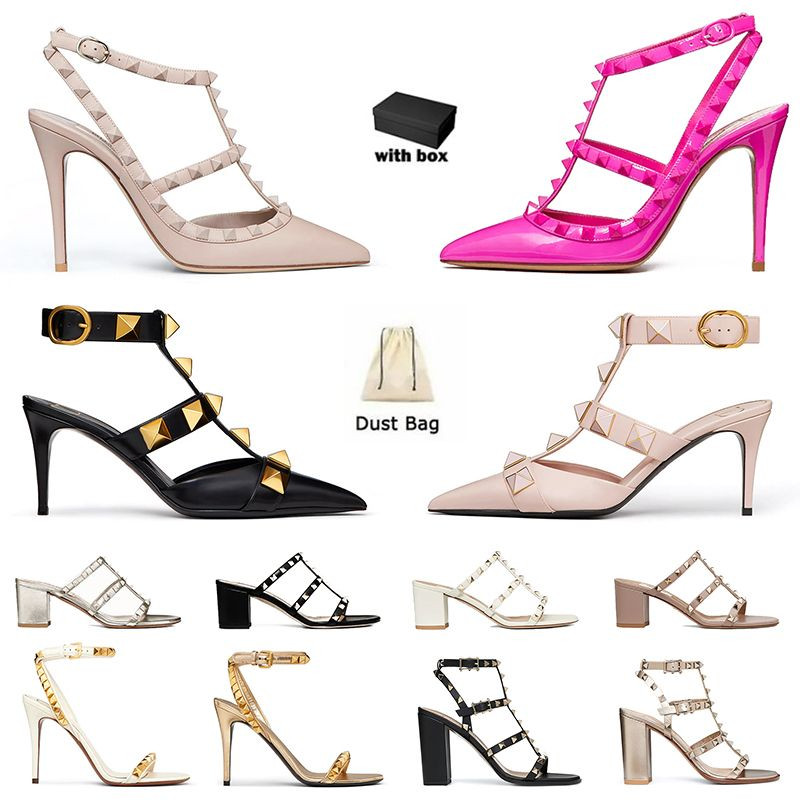 womens designer heel sandals kitten high heels platform leather rivet party wedding bottes peep-t... | DHGate