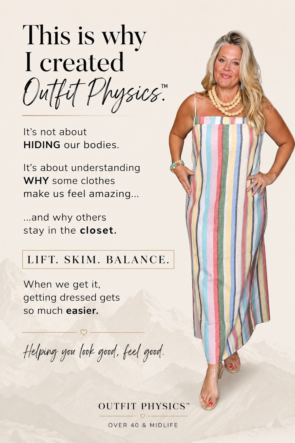 ✨Tap the bell, save and ❤️ for over 40 fashion, midlife style, midsize fashion and luxury looks for less. 

Why I created Outfit Physics™ 🤍

For years, I thought the problem was my body.

Then I realized it was the clothes.

The right outfit doesn’t ask us to shrink. It works with our body instead of against it.

That’s why I created Outfit Physics™—a simple way to understand why some pieces instantly make us feel confident… while others never leave the closet.

✨ Lift.
✨ Skim.
✨ Balance.

When we understand those three principles, getting dressed becomes easier, shopping becomes smarter, and we finally start wearing what we buy.

Our hormonal belly isn’t our identity.

It isn’t in charge here.

We still deserve beautiful clothes.
We still deserve confidence.
We still deserve to take up space.

👑 Helping you look good, feel good. — Lindsey Denver

Save this for the next time you’re standing in front of a full closet thinking, “I have nothing to wear.”

#OutfitPhysics #Over40Style #MidlifeStyle #MidsizeStyle #StyleOver40 #StyleOver50 #ConfidenceInStyle #BellyFriendlyFashion #WearWhatYouBuy #ClosetConfidence #ClassicStyle #TimelessStyle #EverydayStyle #WomenOver40 #FashionOver40

#LTKMidsize #LTKOver40 #LTKSaleAlert