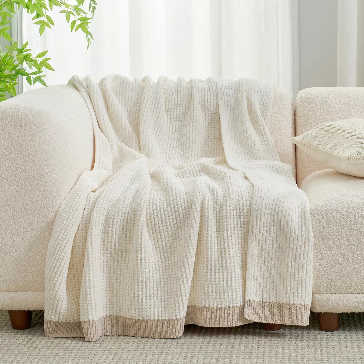 Amelie Home Reversible Chenille Waffle Knit Throw Blanket – Soft, Lightweight & Cozy | Target