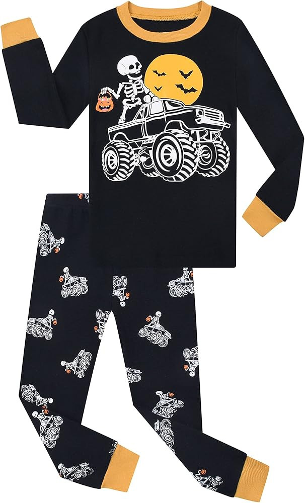 Christmas Pajamas Set Boys Girls, Holiday Pjs for Boy Cotton Pajama, 2-Piece Children Kids Sleepw... | Amazon (US)