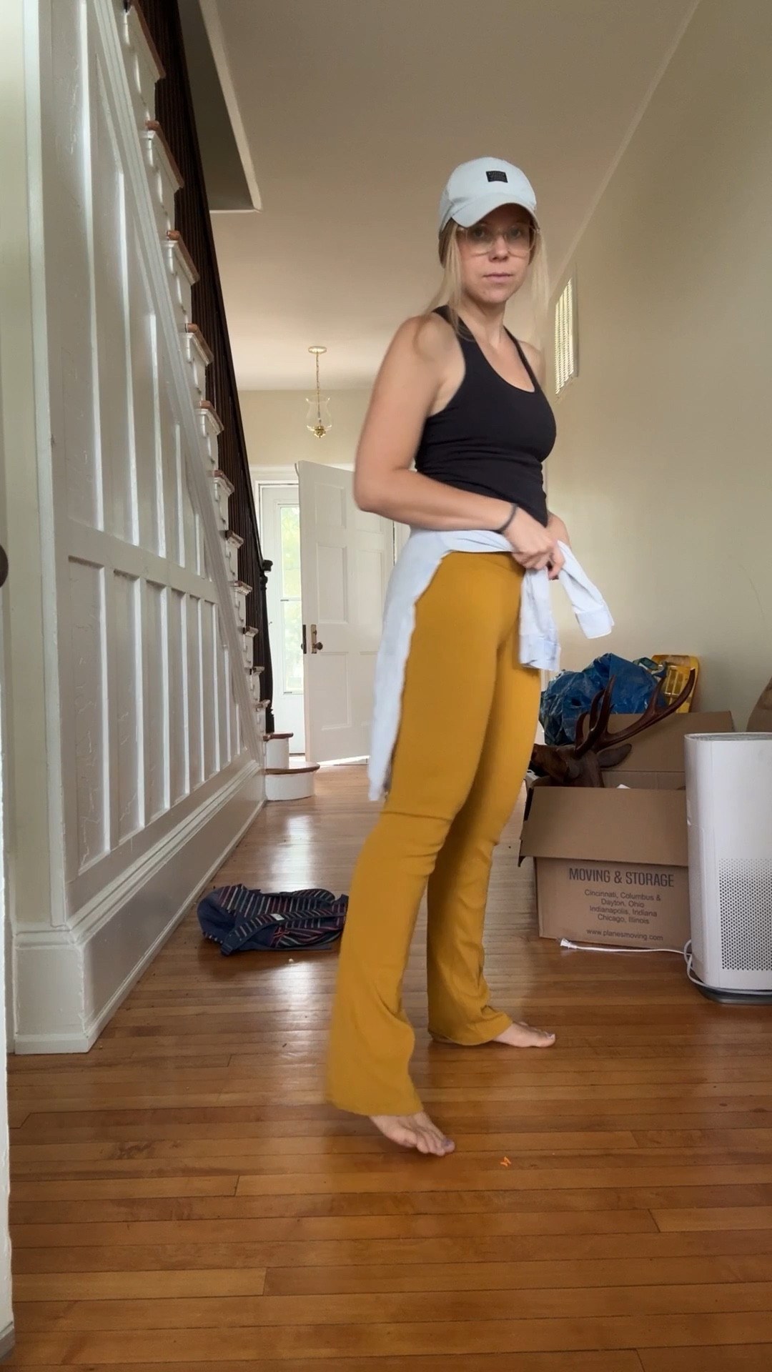 Elevate your athletic outfit with these accessories. A chambray shirt and athletic Nike hat. I also have a claw clip in my hair as well as my hat! Mom outfit, trending athletic clothes, organic cotton 

#LTKFallSale #LTKStyleTip #LTKFitness