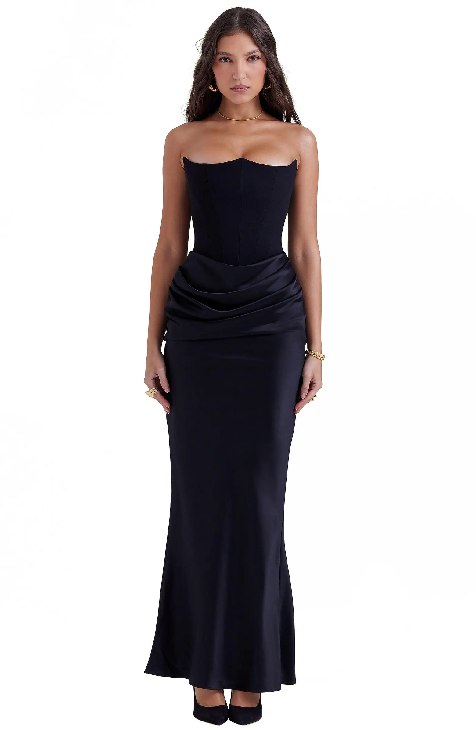 Persephone Strapless Satin Corset Cocktail Dress | Nordstrom