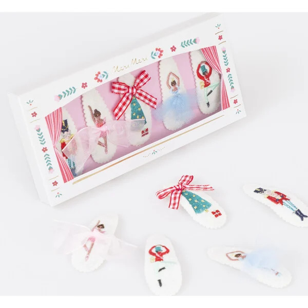 Embroidered Nutcracker Hair Clips | Maisonette