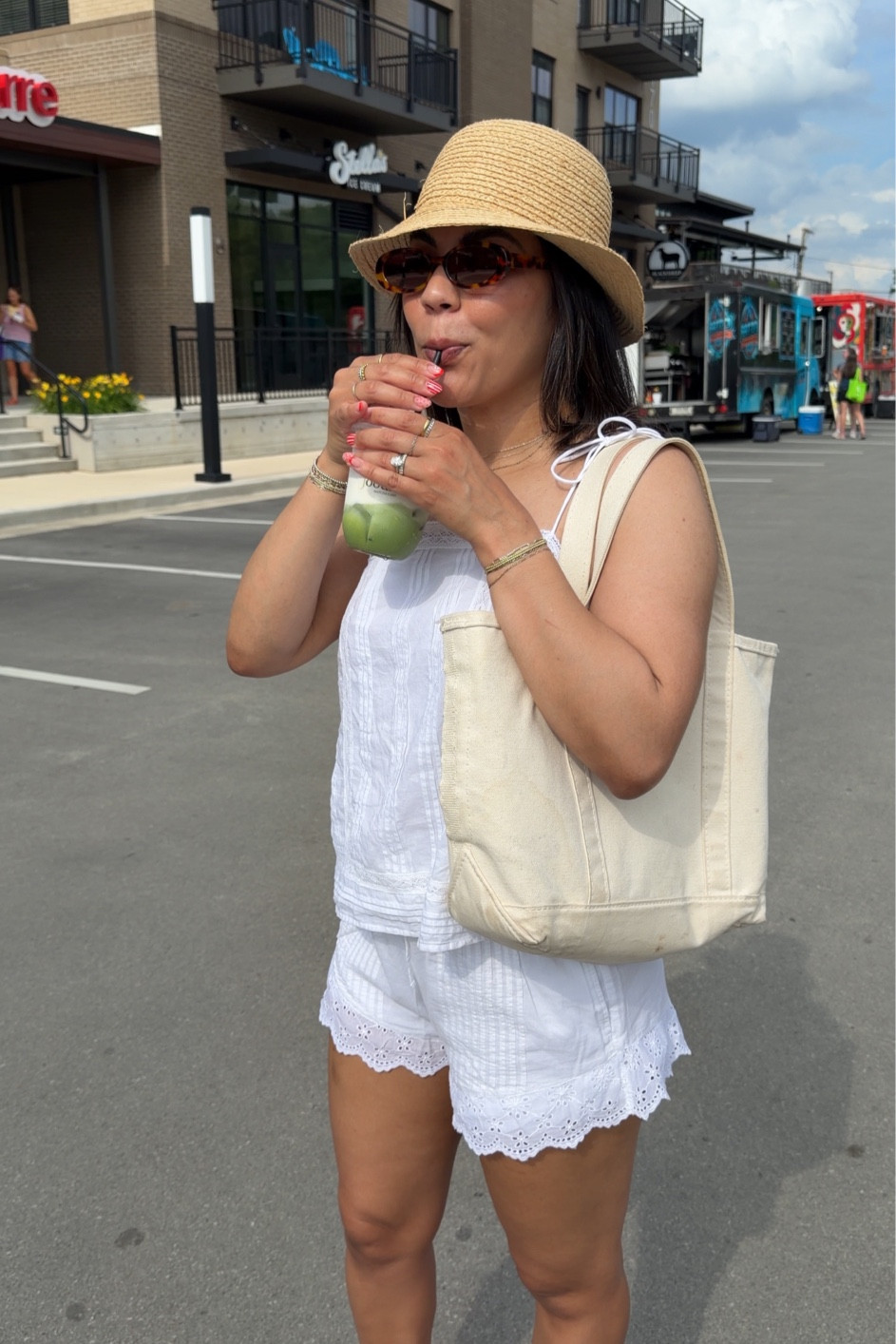 top & shorts: small