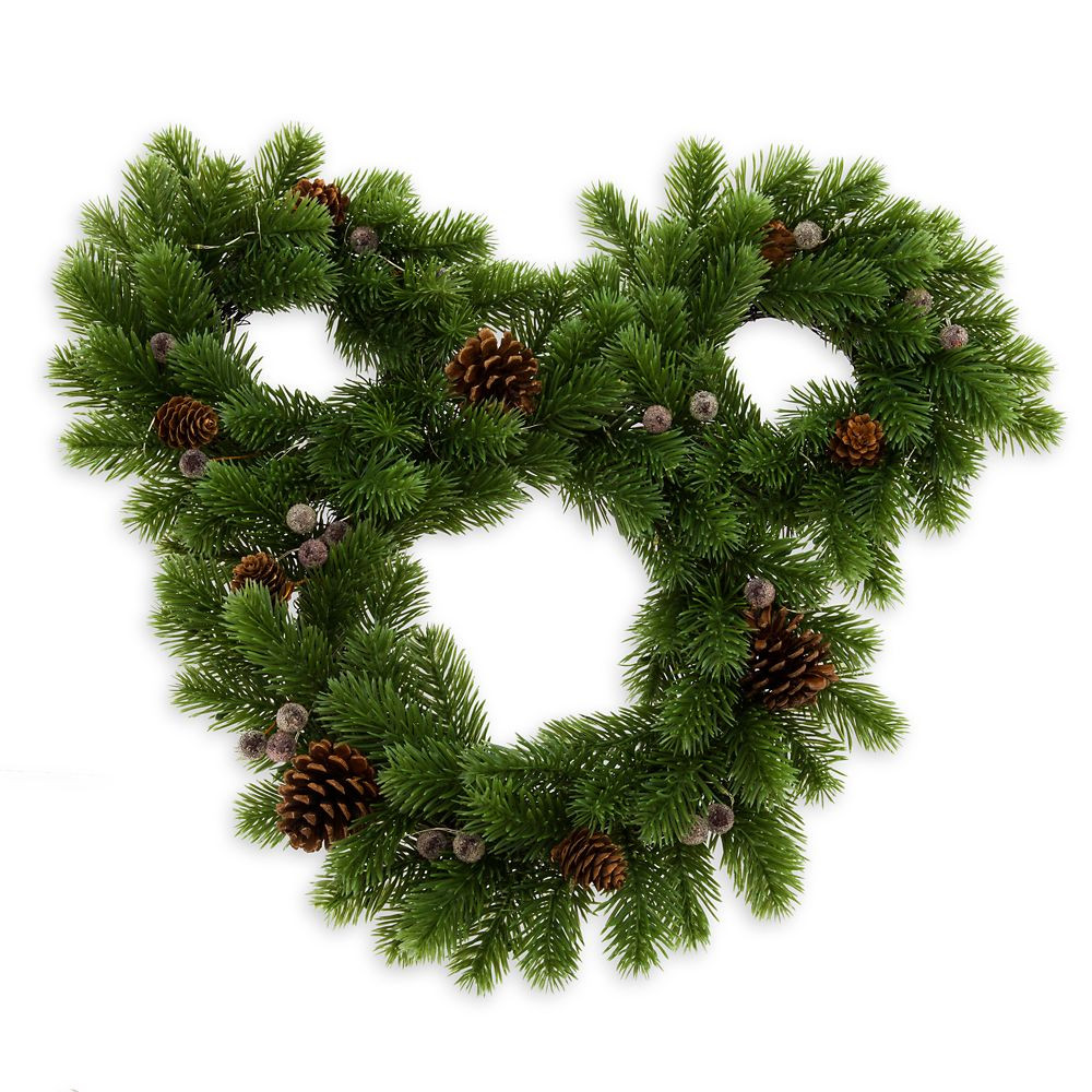Mickey Mouse Icon Light-Up Holiday Wreath | Disney Store