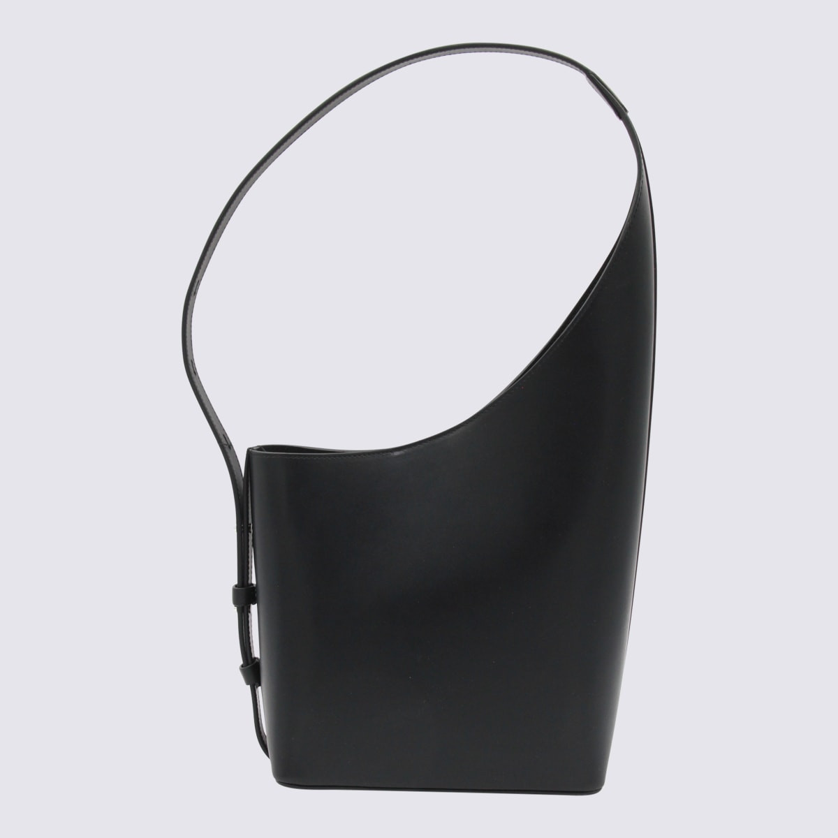 Aesther Ekme Black Leather Demi Lune Shoulder Bag | Italist.com US