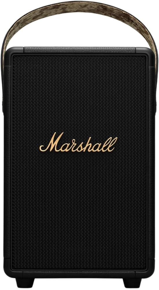 Marshall Tufton Portable Bluetooth Speaker, Black & Brass | Amazon (US)