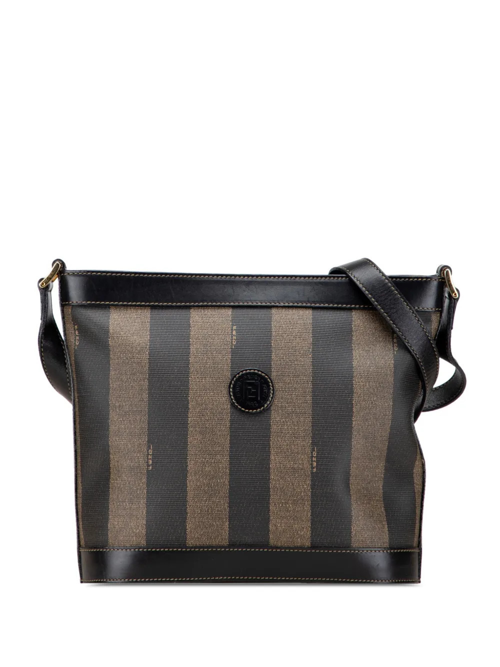 Fendi Pre-Owned 20th Century Pequin Coated Canvas crossbody bag - Black | Farfetch Global